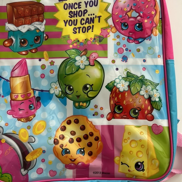 Shopkins Backpack - NWT - Front is Plastic - Back & Straps are canvas $19 - Picture 6 of 7